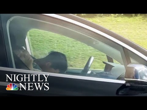 Tesla Driver Caught On Camera Apparently Asleep At The Wheel | NBC Nightly News