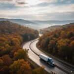 semi truck on highway in Tennessee