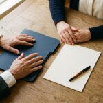 Attorney and client reviewing a Tennessee injury claim file