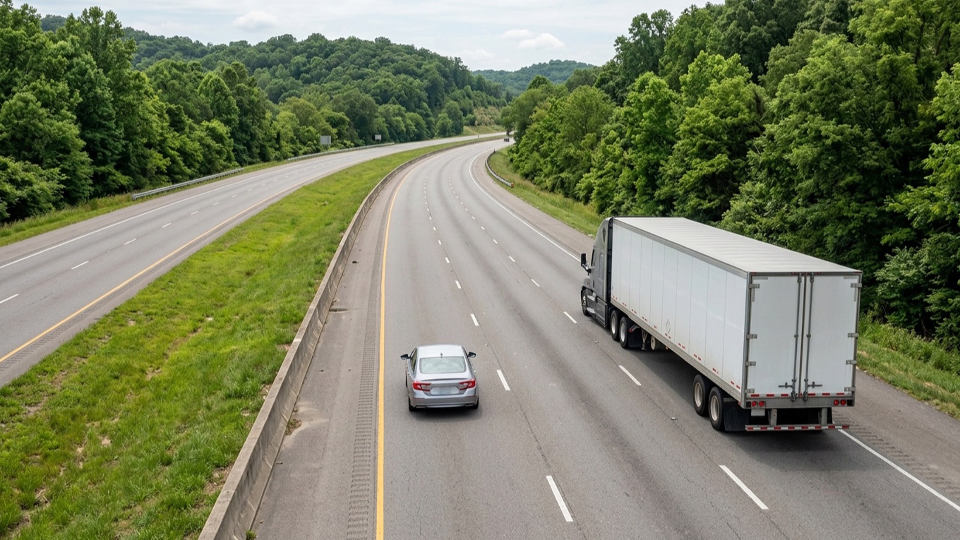 The truck driver says you were in a blind spot. Are you at fault in Tennessee?